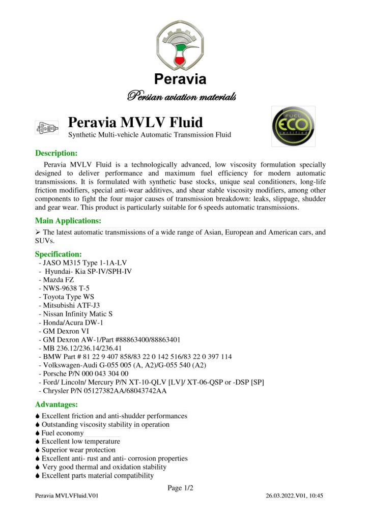 00142 Peravia MVLV Fluid